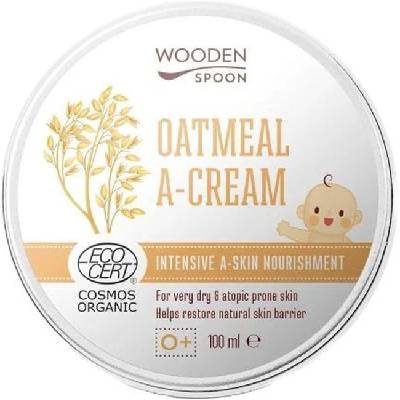 Успокояващ А-крем Wooden Spoon - С овес, 100 ml