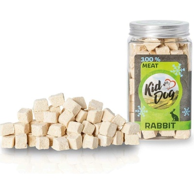 KIDDOG Super Premium 100% freeze dried RABBIT CUBES čistá králičí svalovina sušená mrazem 70 g