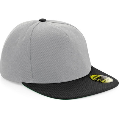 Beechfield B 660 s rovným kšiltem 5 panelová COT53066031399-grey/black Šedá/černá