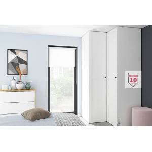 BRW Ъглов гардероб flex 118 / 120 / 240 см бял компактен модел (f57-szafa_zestaw_27-bi/bi)