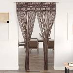 Pure Line Home Памучно перде макраме в цвят таупе за тръбен корниз, 140 x 240 см - zalegloto - 74,91 лв