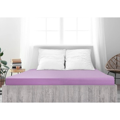 Textilomanie jersey Prostěradlo z mako bavlny LUXORA fialové 180x200
