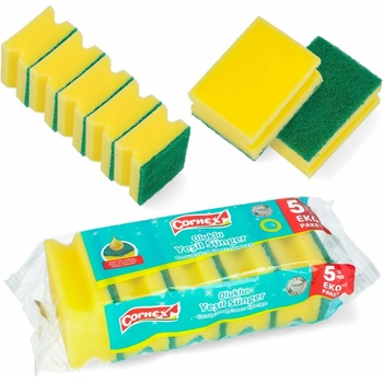 Cornex kuchynské hubky žlté, balenie 5 ks