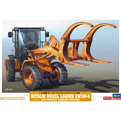 Hasegawa Hitachi Wheel Loader ZW100-6 Log Grapple Working Machine 1:35