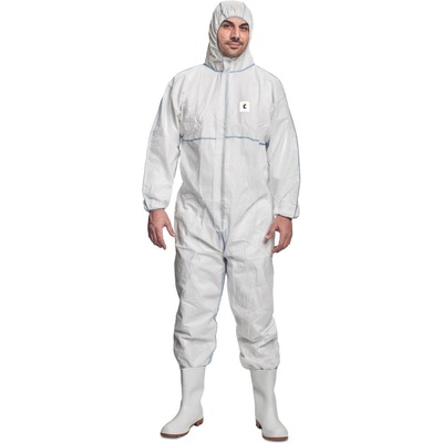 Cerva Chemsafe MS1 Ochranný overal s kapucňou biely 3XL