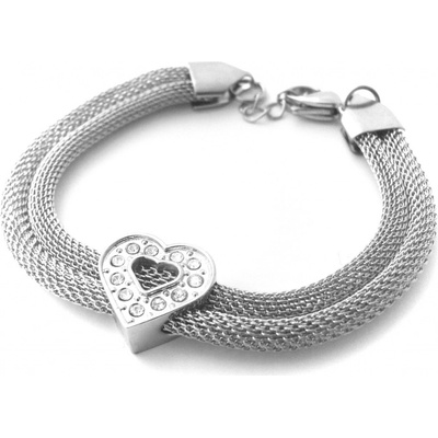 Steel Jewelry náramek srdce z chirurgické oceli NR090325
