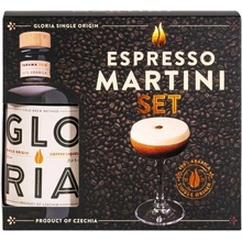 Gloria Espresso Martini Set 23,27% 0,5 l (dárkové balení koktejlová sada)