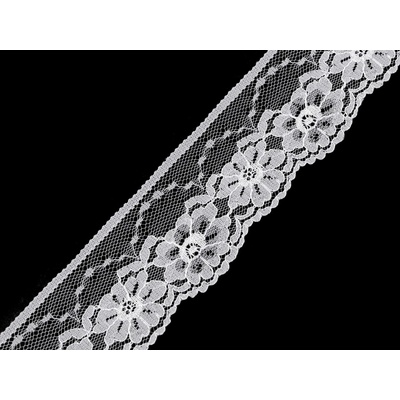 Prima-obchod Silonová krajka šíře 45 mm, barva bílá