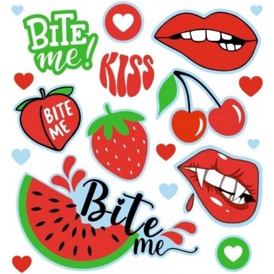 Tulimi Barevná veselá nažehlovačka Bite Me malý arch