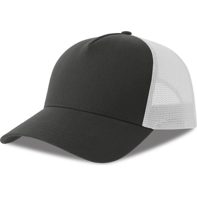 Atlantis Headwear Rapper Cotton-S 5 panelová Trucker COT33026092799-dark grey/w Šedá tmavá/bílá