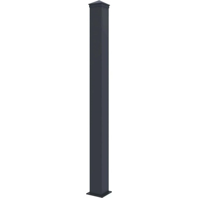 G21 Sloupek pro plotové pole 10x169 cm s patkou, antracitový