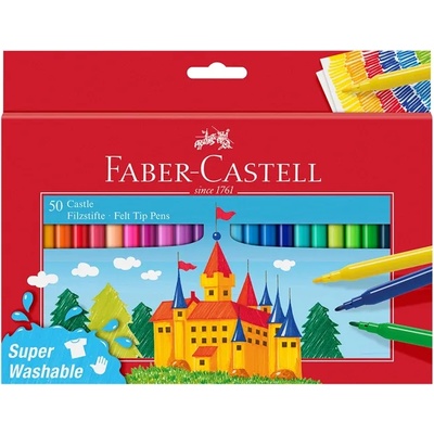 Faber-Castell Флумастери Замък, 50 цвята (O1010180027)