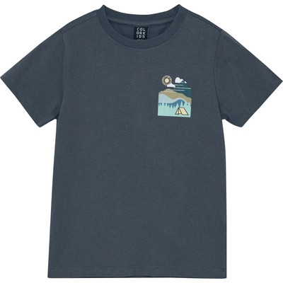 Color Kids Детска тениска Color Kids Kid's T-Shirt with 2 Print S/S T-shirt - Turbulence - размер 92 (EU) (704-5848-0111)