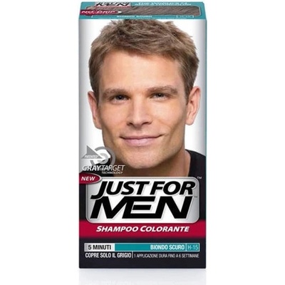 Just for men šampón na zakrytie sivých vlasov H-15 Dark Blond