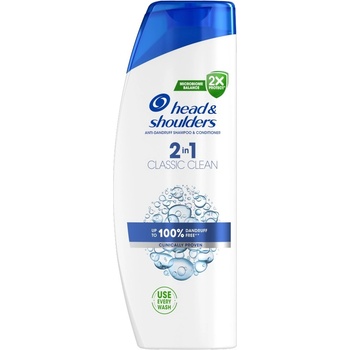 Head & Shoulders Classic Clean šampon a kondicionér 2v1 proti lupům na normální vlasy 400 ml