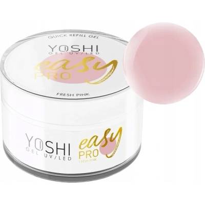 Yoshi Easy Pro poloprůhledný stavební gel pro dokonalou manikúru Fresh Pink 50 ml