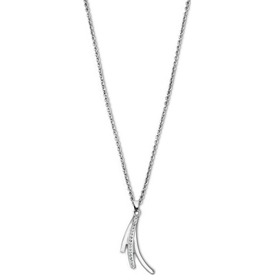 Lotus Style Pôvabný oceľový náhrdelník so zirkónmi woman basic LS1949-1 / 1