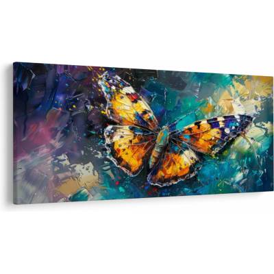 Obraz - Motýľ, olejomaľba, jednodielne 250x125 cm