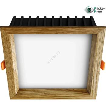 Image 1 of APLED - LED Лампа SQUARE WOODLINE LED/12W/230V 3000K 17x17 см дъб масивнo дървo (AP0200)