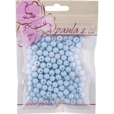 Kulaté korálky 8mm, 50g světle modré