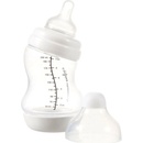 Difrax kojenecká S lahvička široká antikolik bílá 200 ml