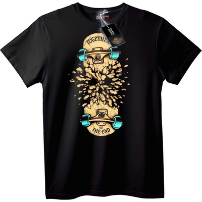 NOONEBRAND Тениска Скейт 'Заедно до Края' - 2XL, Black