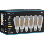 Mexen Vintis 6x LED крушка с жичка E27, ST64, 10W, Топло - 2200K, 780 lm, опушен - L152-E27-1022-70x06 (L152-E27-1022-70x06)
