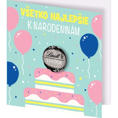 Lindt Prianie s textom "Všetko najlepšie k narodeninám"