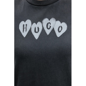 HUGO Памучна тениска HUGO Vintage Tee_22 (50561164)