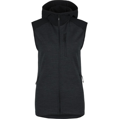 Stoic Дамски поларен елек Stoic Women's MerinoFleece335 KuolpaSt. Vest with Hood Fleece vest - Black Melange / Black (132-1239-0113)