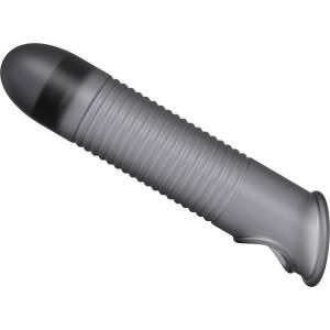 SuperLove Ultra Thin Liquid Silicone Penis Sleeve Ribbed Large