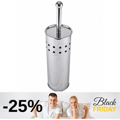 Aqualine SIMPLE LINE WC kefa guľatá s otvormi, na zavesenie, leštená nerez ( GA1223 )