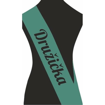 ON-DESIGN Šerpa DRUŽIČKA Barva: emerald, Barva potisku: černá, Fonty písma: Lobster