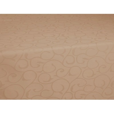 SCANquilt ubrus SPIRAL béžová 140x220 cm ovál