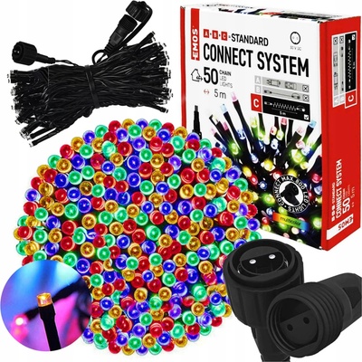Emos D1AM02 Standard LED spojovacia vianočná reťaz 5 m vonkajšia aj vnútorná multicolor časovač