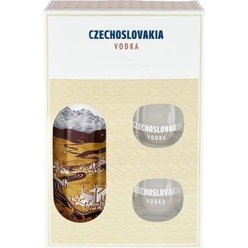 Czechoslovakia Vodka 40% 0,7 l (darčekové balenie 2 poháre)