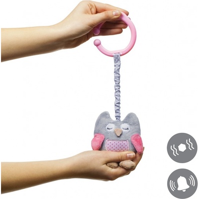 BabyOno závesná hračka s vibráciou Pink Owl Sophia