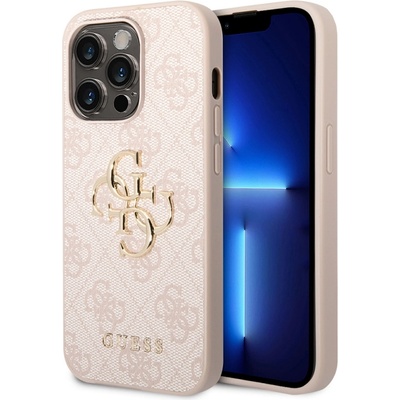 GUESS Калъф GUESS, PU 4G Metal Logo за iPhone 15 Pro, GUHCP15L4GMGPI, Розов (GUHCP15L4GMGP)