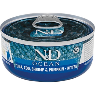 N&D Cat Ocean Kitten Tuna & Cod & Shrimp & Pumpkin 70 g