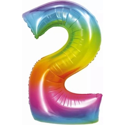Godan Балон фолиев в цветовете на дъгата, 76 см - цифра 2 (ch-stc2)