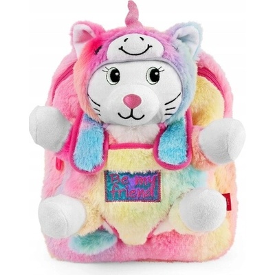 Detský batoh s odnímateľným plyšákom Perletti Toys Kawaii Unicorn Cat, 1308