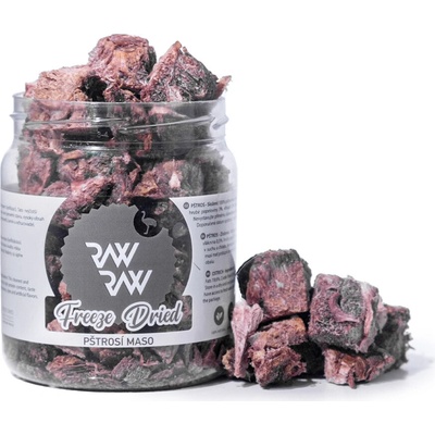 Rebel Dog Raw Raw pochoutka mrazem sušené Pštrosí maso 90 g