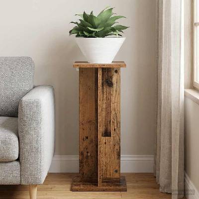 vidaXL Стойка за растения Старо дърво 25 x 25, 5 x 60, 5 см (899670)
