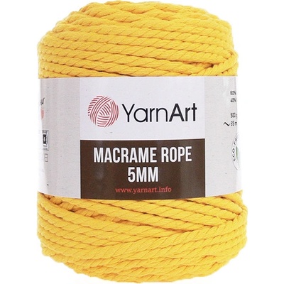 YarnArt Macrame Rope 764, 5mm - žlutá