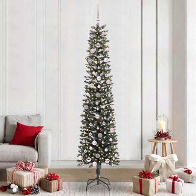 vidaXL С изкуствено коледно дърво с 300 LED светодиода Зелен 240 cm (3395966)