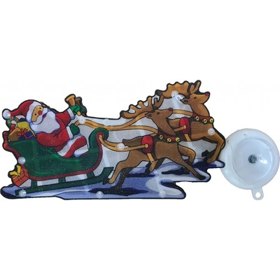 Foxter Svítící LED Santa Claus a sob 25 cm