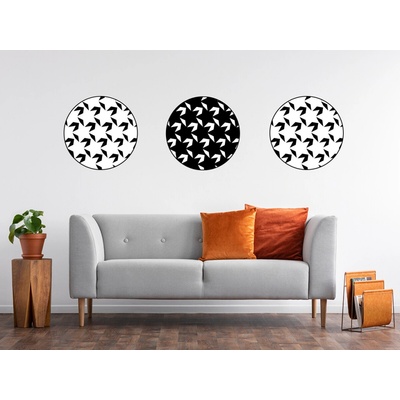 Nalepte.cz Moderné kruhy nálepky na stenu 3 ks kruhov, každý s rozmermi 90 x 90 cm
