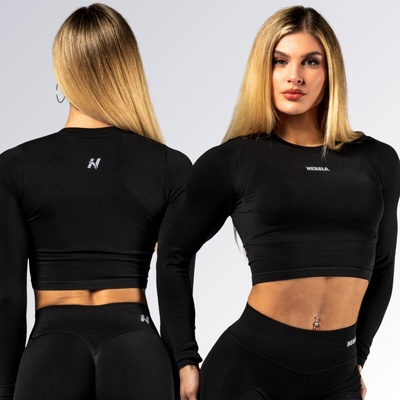 Nebbia Dámske tričko Power Her Seamless Long Sleeve Top 892 Black