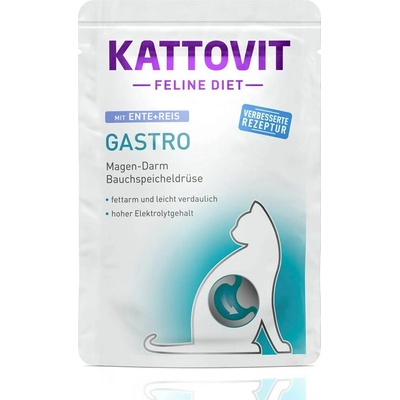 Kattovit Feline Diet Gastro Kačica s ryžou 85 g