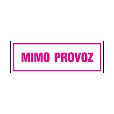 Mimo provoz - text malý, plast 147x52mm